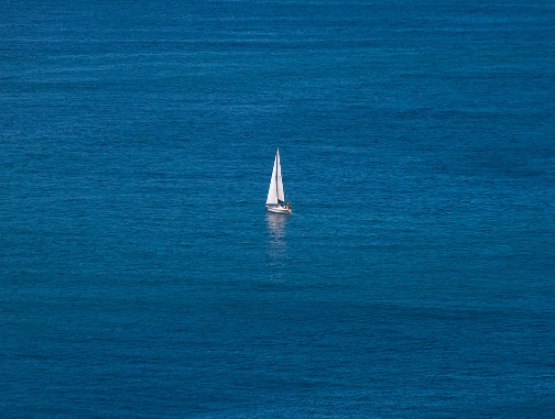Lone sailboat